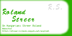 roland streer business card